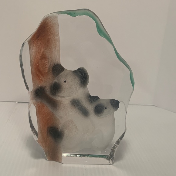 Cristal D’ Arques Koala Mother & Baby Leaded Crystal Glass Art Piece: France - Picture 4 of 8
